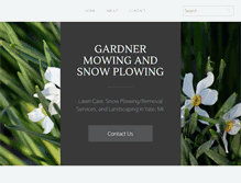 Tablet Screenshot of gardnermowing.com